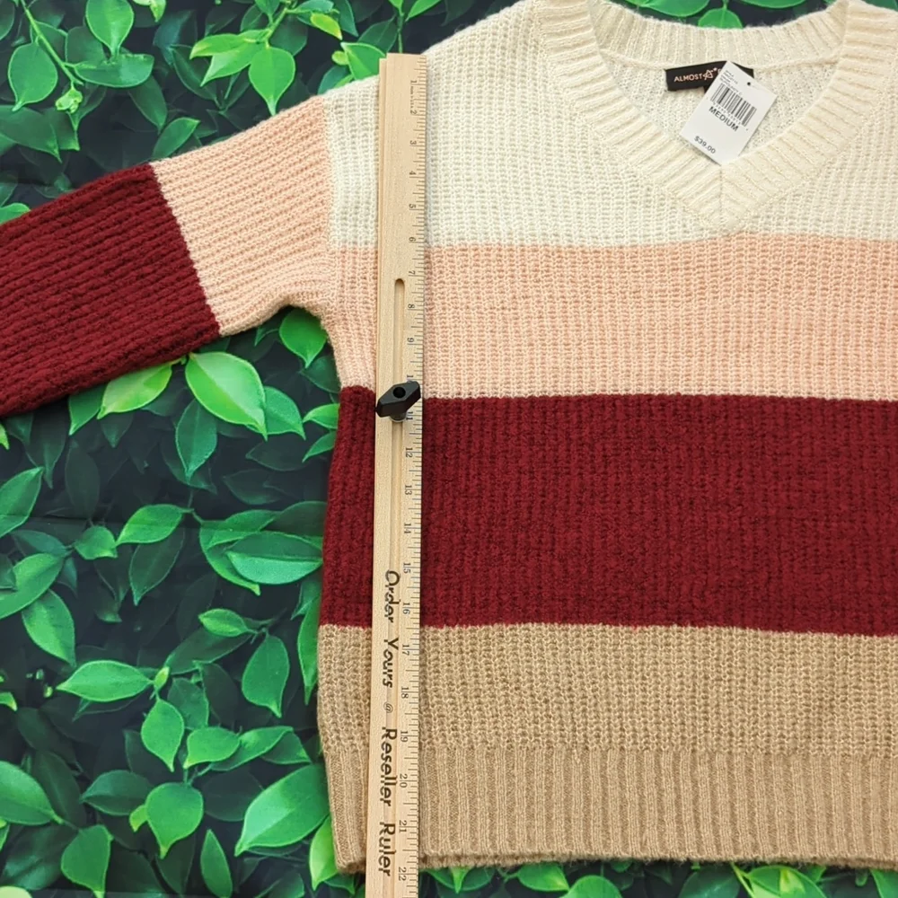 NWT Women's Medium Striped Academia Style Sweater from Almost Famous - Picture 10 of 12